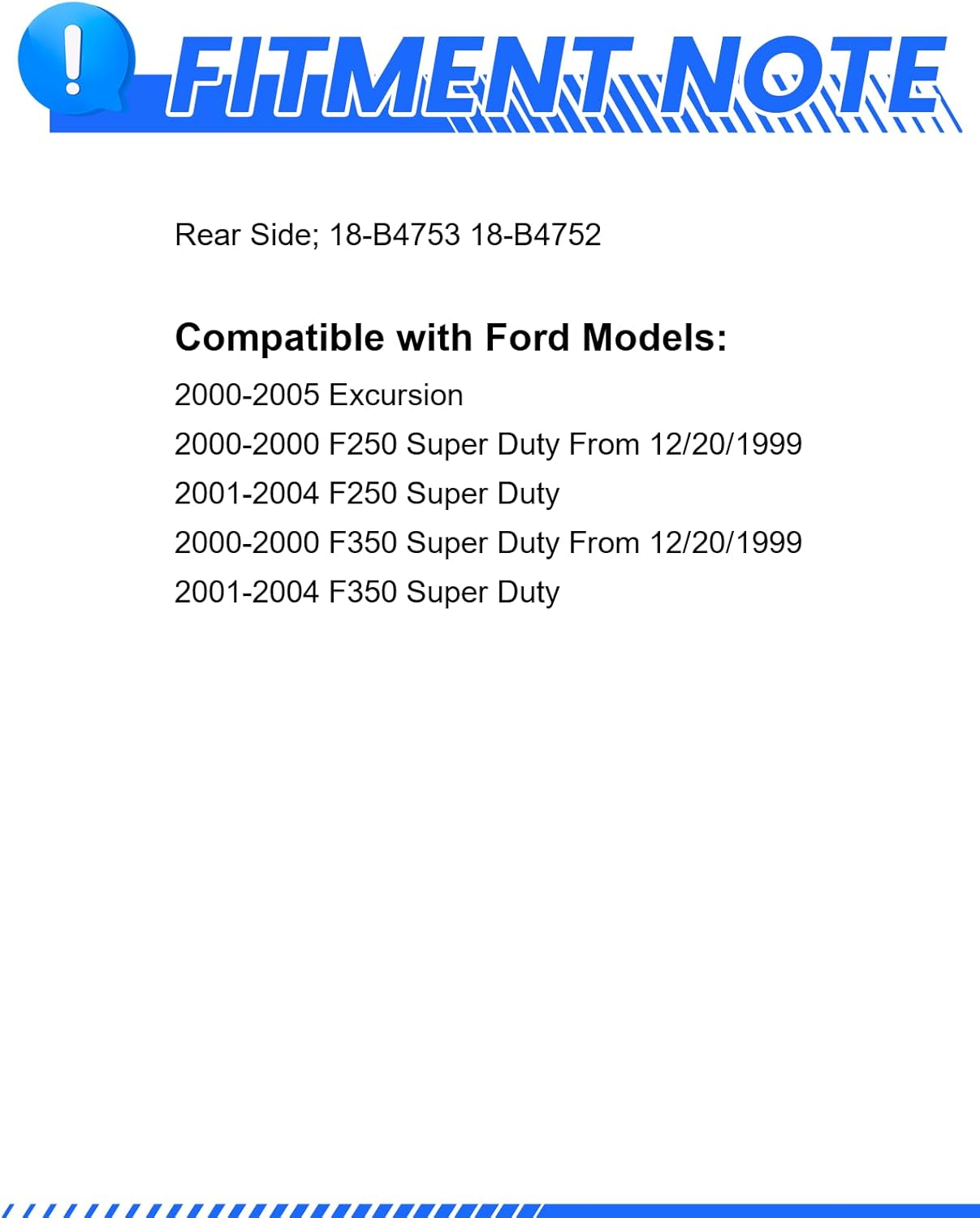Rear Brake Calipers with Bracket Compatible with 2000-2004 Ford F-250 Super Duty (F-350 Super Duty), 2000-2005 Ford Excursion - Rear Driver and Passenger Brake Caliper, 18-B4753 & 18-B4752