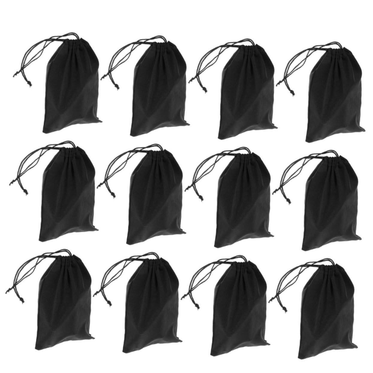 Yardwe 4 Sätze Skibrillentasche Beutel Schnee Faltbares Sonnenbrillenetui Sonnenbrillen-Organizer-Tasche Tragbares Sonnenbrillenetui Verbot Taschen Black Superfeine Faser 12 Stück * 4