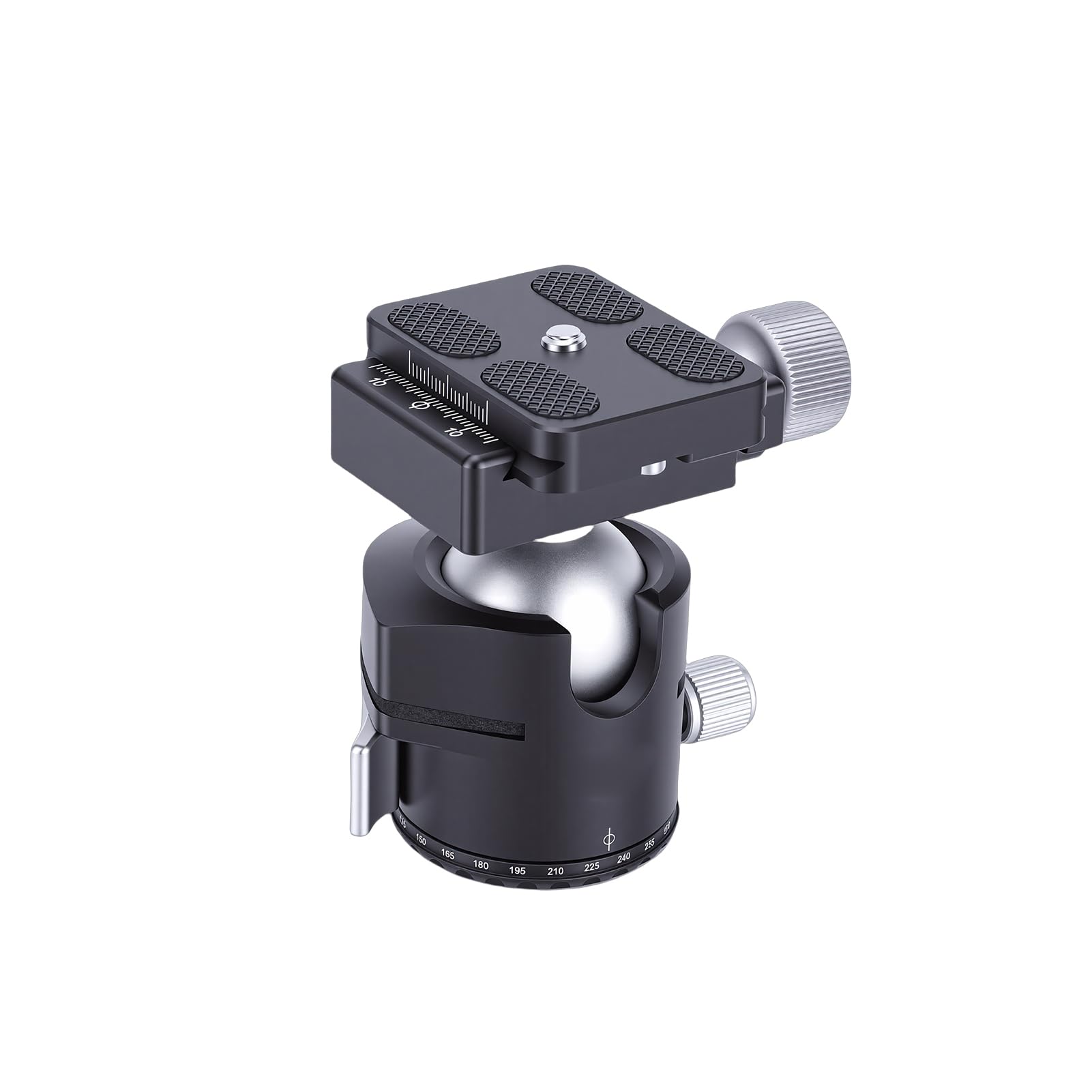 Generic Testa a Sfera in Metallo Capacità di Carico Elevata Piastra a Sgancio Rapido Testa per Treppiede per Fotocamera Facile Utilizzo con una Sola Mano per Fotografi Seri Lega di Alluminio