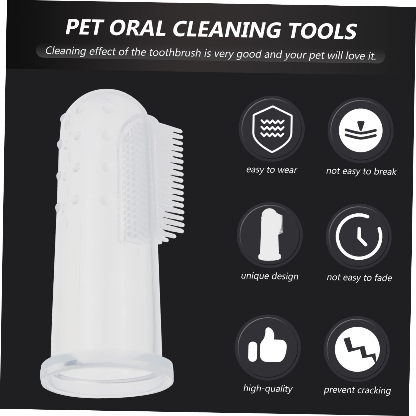 WOONEKY 30sätze Fingerzahnbürsten Für Haustiere Teiliges Zahnreinigung Für Hunde Und Katzen Bequemes Design Massage Zahnfleischs Mundpflege