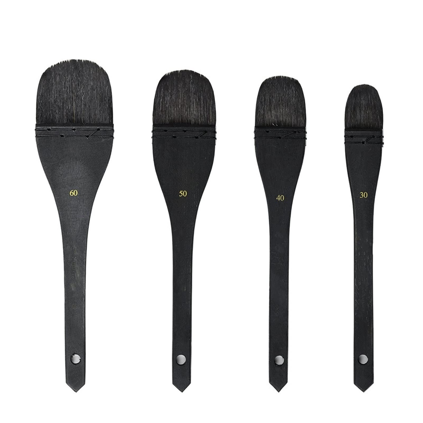 Pinsel - 1PC Holzgriff Aquarell Künstler Künstlerbedarf Pinsel zum Zeichnen (Color : 4PCS)