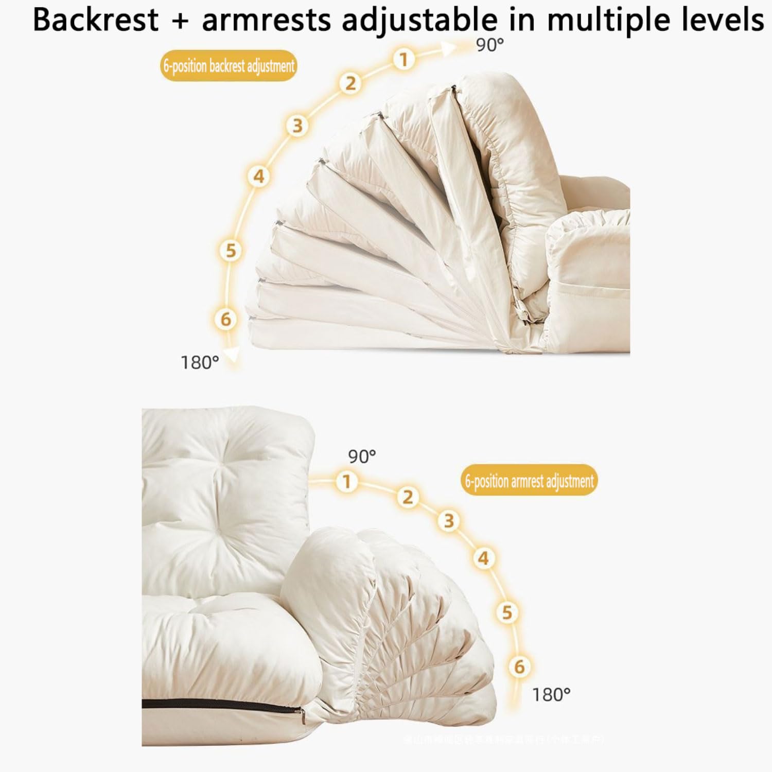 Loveseat Sofa rozkładana 4 w 1, składana sofa podłogowa kanapa z oparciem, rozkładana kanapa bez kości, składane krzesło do spania do salonu, nie wymaga montażu, sofa podłogowa, salon