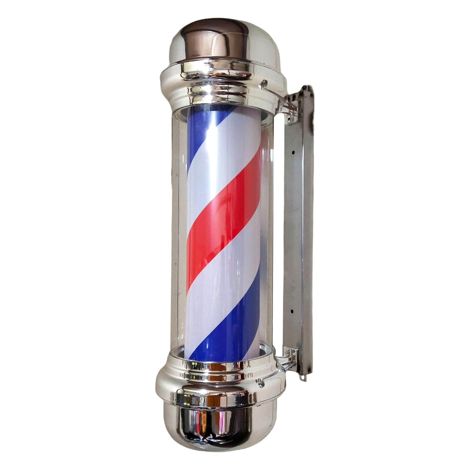 Barber Pole Light Waterproof 23'' Wall Mount for Outdoor Flat for Red Blue-image-21