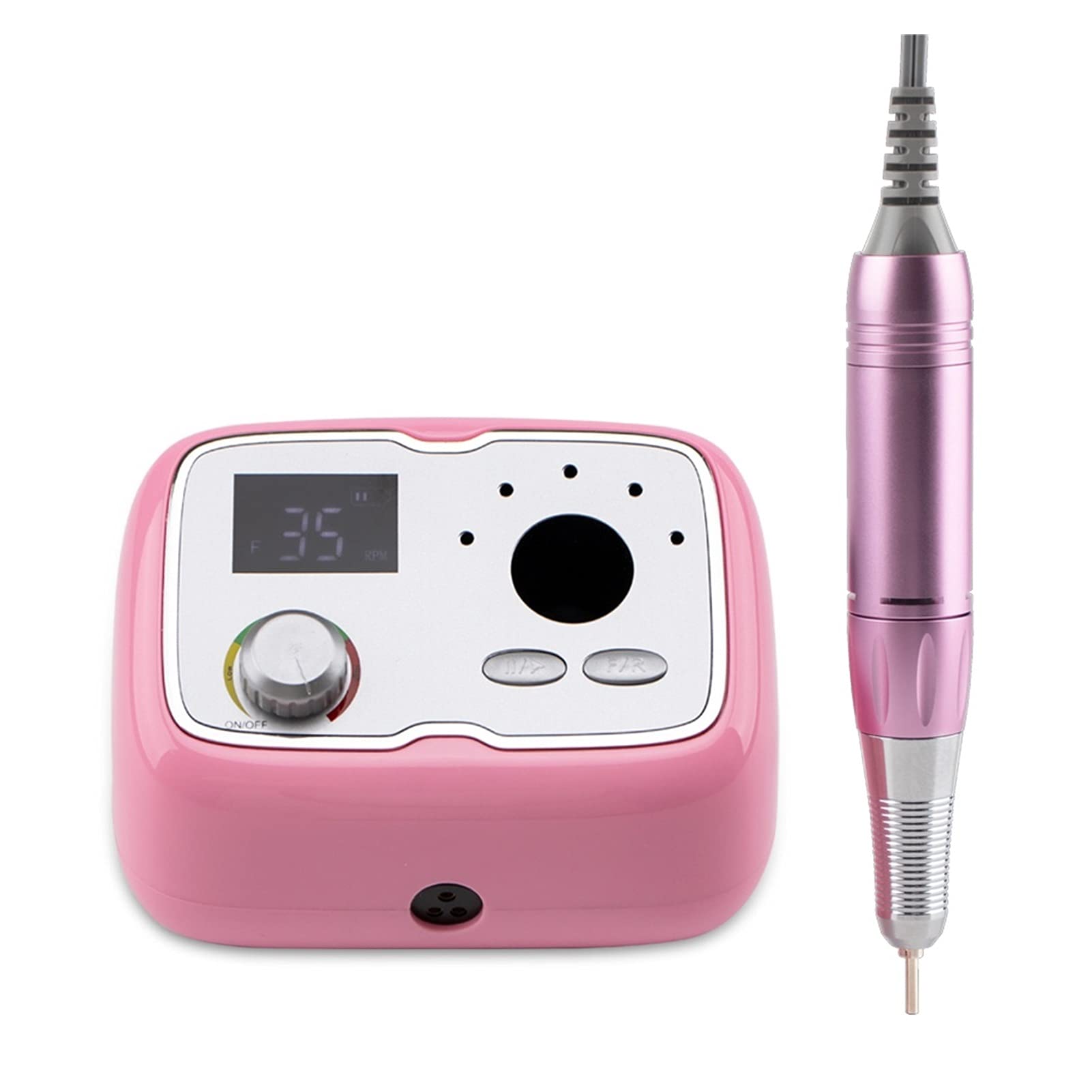Wiertarka do paznokci Cordless Desktop Paznokci Wiertarka Stojak Manicure Maszyna Przenośna 3500 0PM. Elektryczny akumulator polerki do paznokci(Wit)