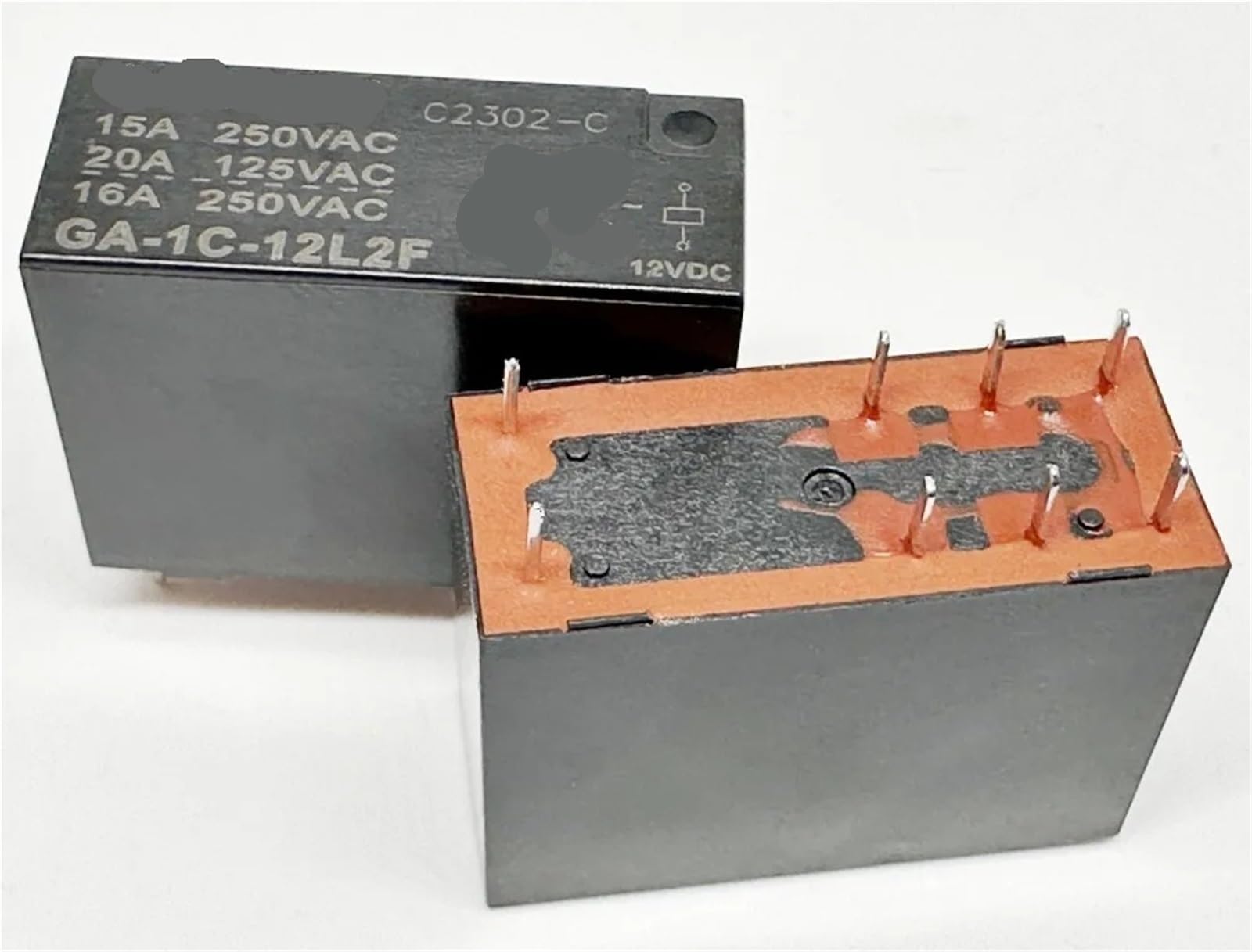 Relé GA-1C-12L2F 12V 16A conmutador de 8 pines para placas electrónicas 3