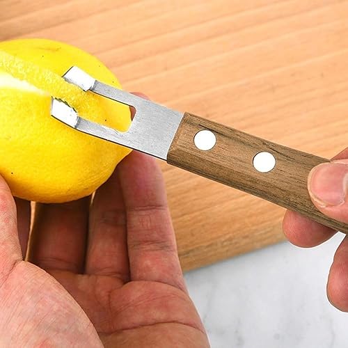 Miniatura 8 de Pelador de frutas, 1 unidad, rallador de queso, cóctel, queso, cítricos, limón, verduras, zanahoria, acero inoxidable, mango de madera, triturador