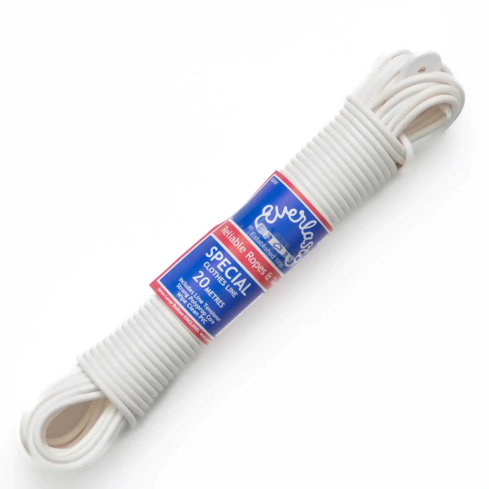 Everlasto Quality Special White PVC Clothes Line Washing Line 4mm Thick (10M)