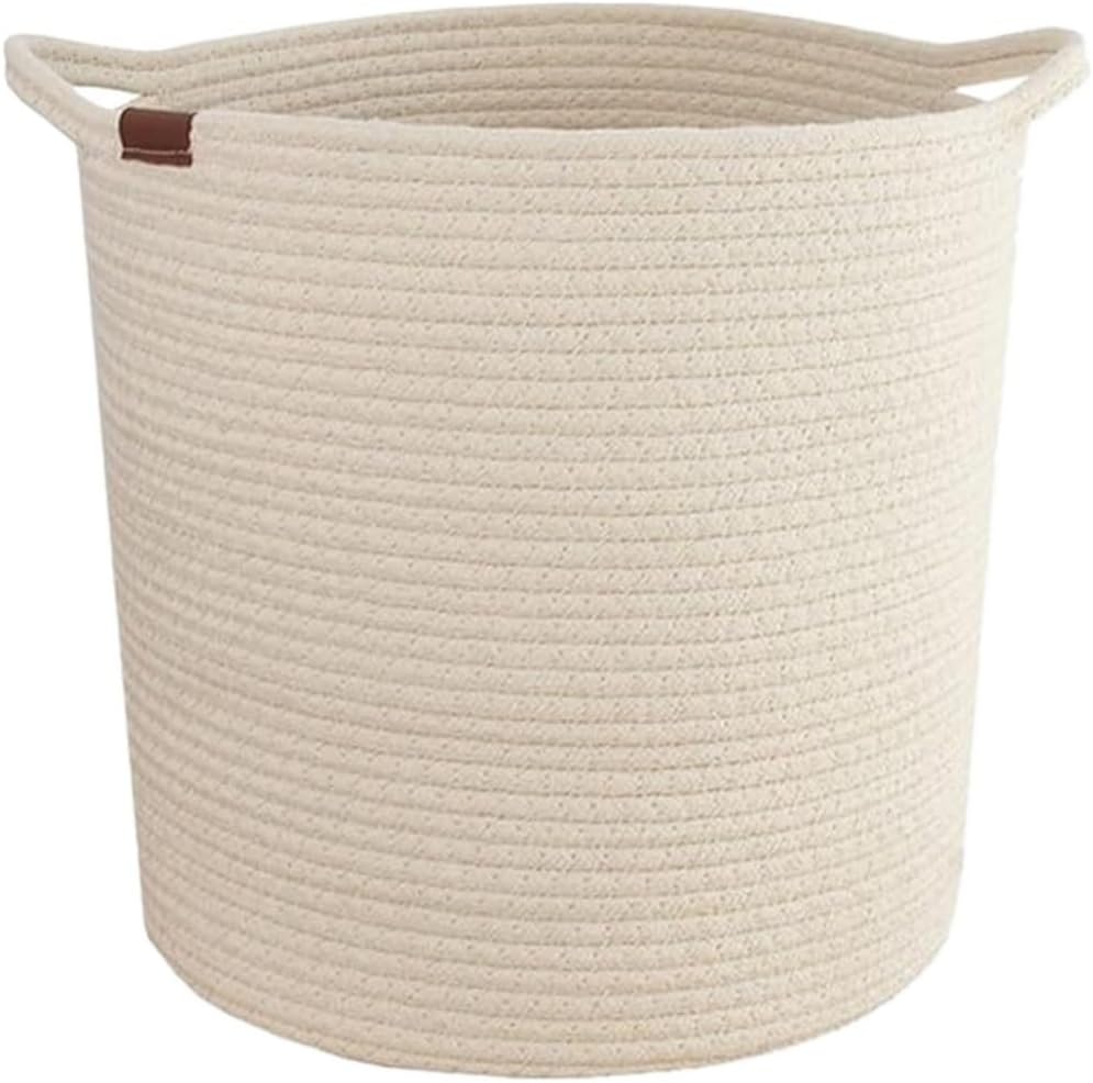 Laundry Basket Clothes Hamper Woven Laundry Basket Storage Basket Cotton Thread
