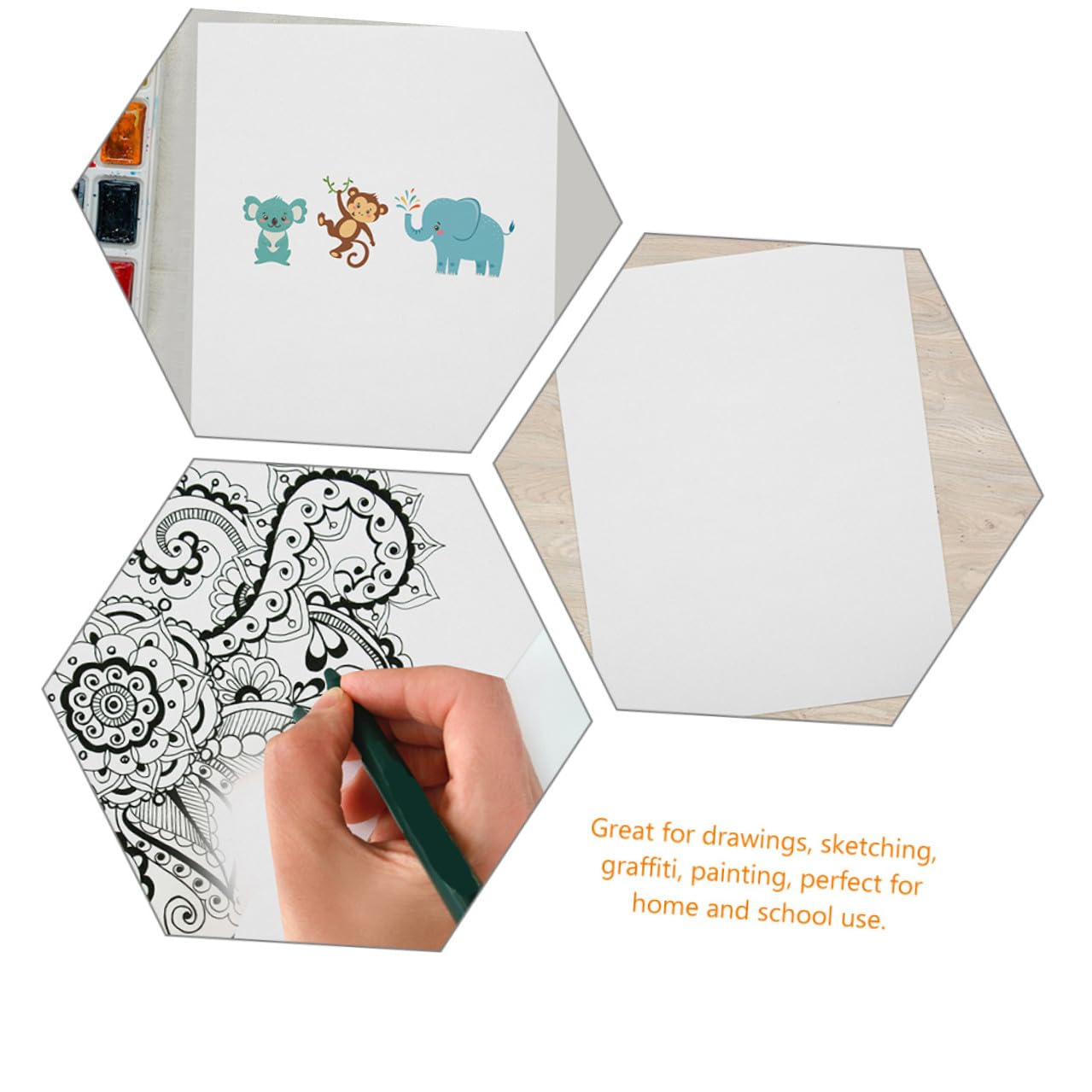 DEARMAMY 100 Blatt Aquarellpapier Weiß 160g Papier für Kinder und Künstler zum Malen mit Wasserfarben für Skizzen und Schulgebrauch