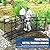 Upgrade Garden Bridge for Outdoor - 8FT Extra Large Arc Walkway with 2 High Guardrails, Iron Arch Footbridge with Sturdy Construction, Metal Yard Path for Landscaping, Backyard, Patio, Farm, Black