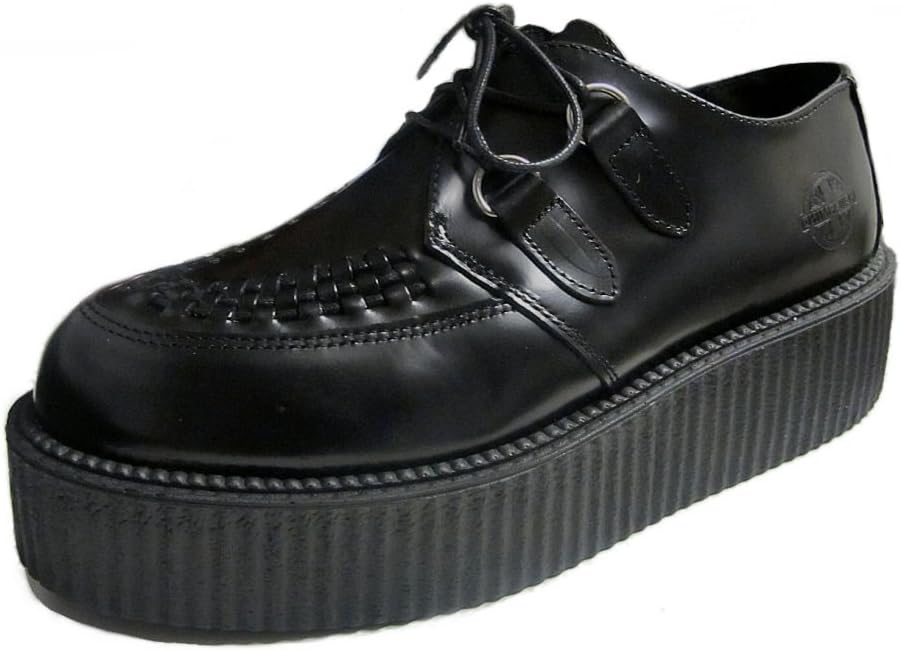Nevermind Black Leather UMD Double Sole Creepers UK 5
