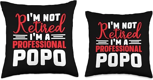 Miniatura 3 de NikkiDawn's Popo Grandparent Apparel I'm Not Retired I'm A Professional Popo Humorous Throw Pillow, 16x16, Multicolor