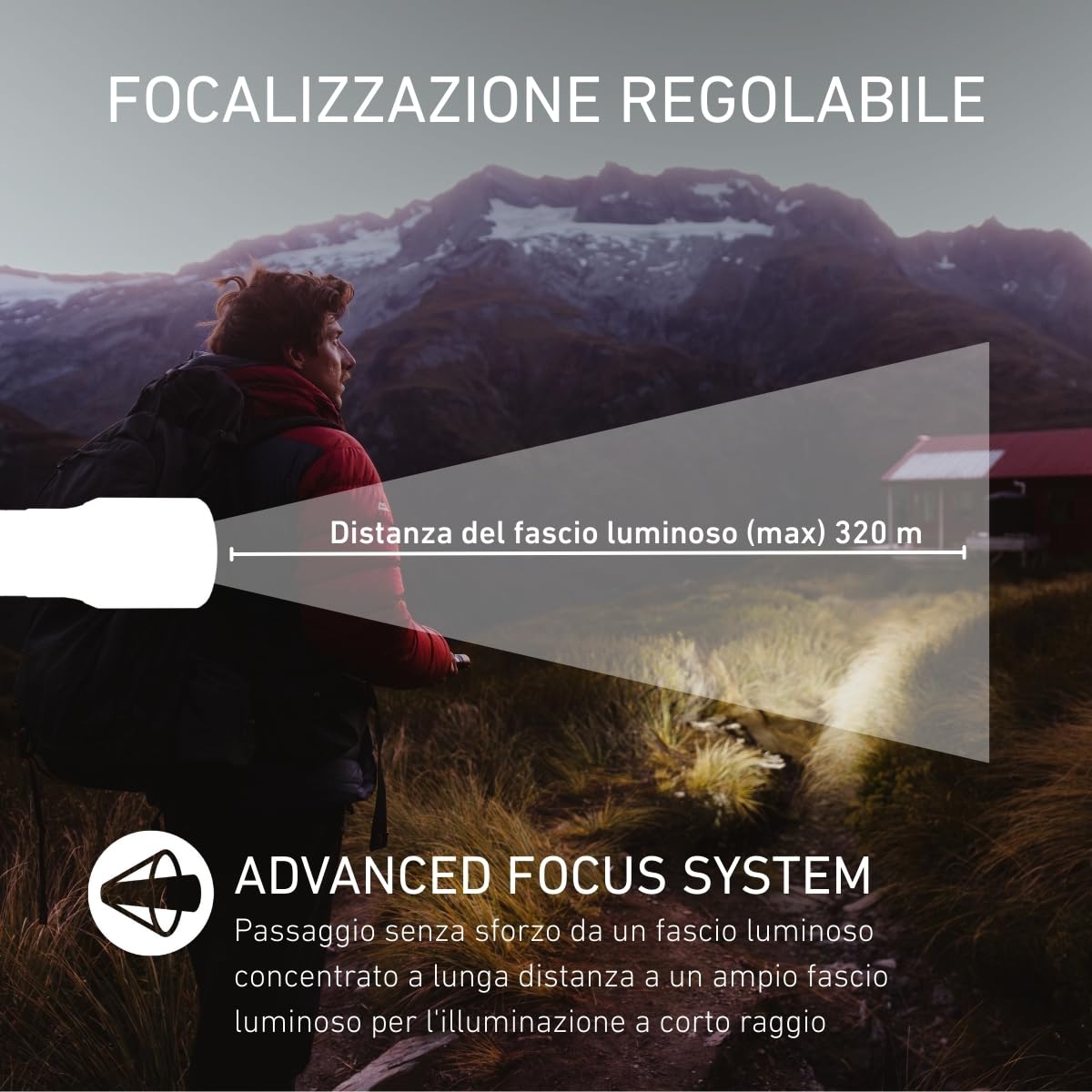 Ledlenser P7R Torcia Ricaricabile, Edizione 25° Anniversario, 2000lm, IP68 | Batteria aggiuntiva inclusa, autonomia raddoppiata, portata 320m, 4 modalità di illuminazione, USB-C, ideale per l'outdoor