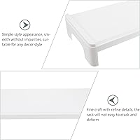 Vista 2 de Mikikit Soporte ergonómico para monitor de computadora con espacio de almacenamiento, organizador de escritorio para el hogar, oficina, escuela