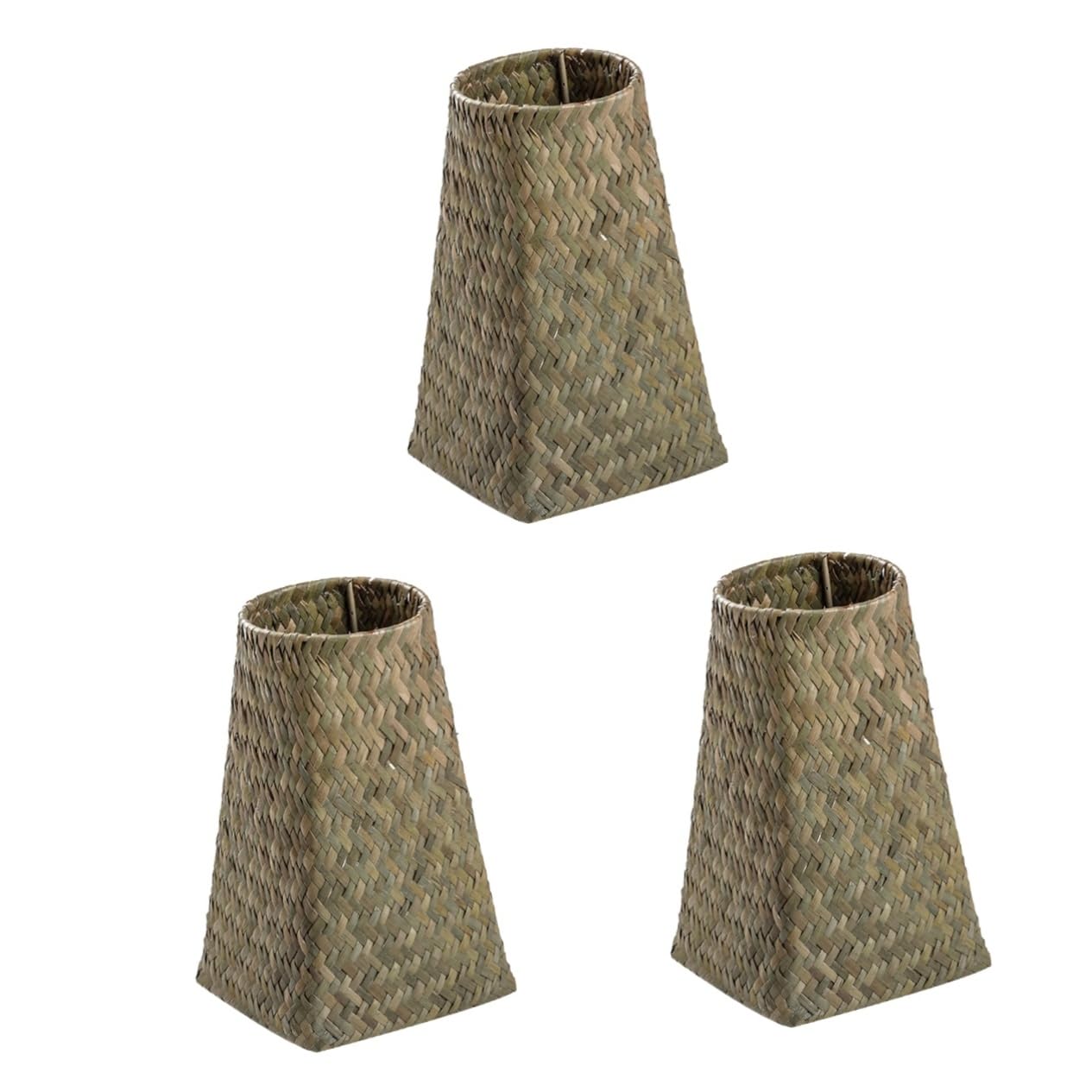 DECHOUS 3stücke Rustikaler Handgewebter Blumenvasen-Topf Rattan Dekorative Trockenblumen-vase Für Kreative Arrangements Für Und Ländliche Einrichtung Zufällige Farben