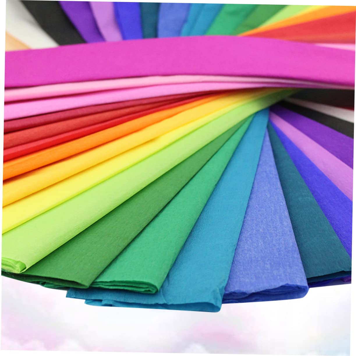 FRCOLOR 3 Juegos De Papel Crepé Para Envolver Flores En Sólidos Para Proyectos De Manualidades De Origami Y Envoltura De *3