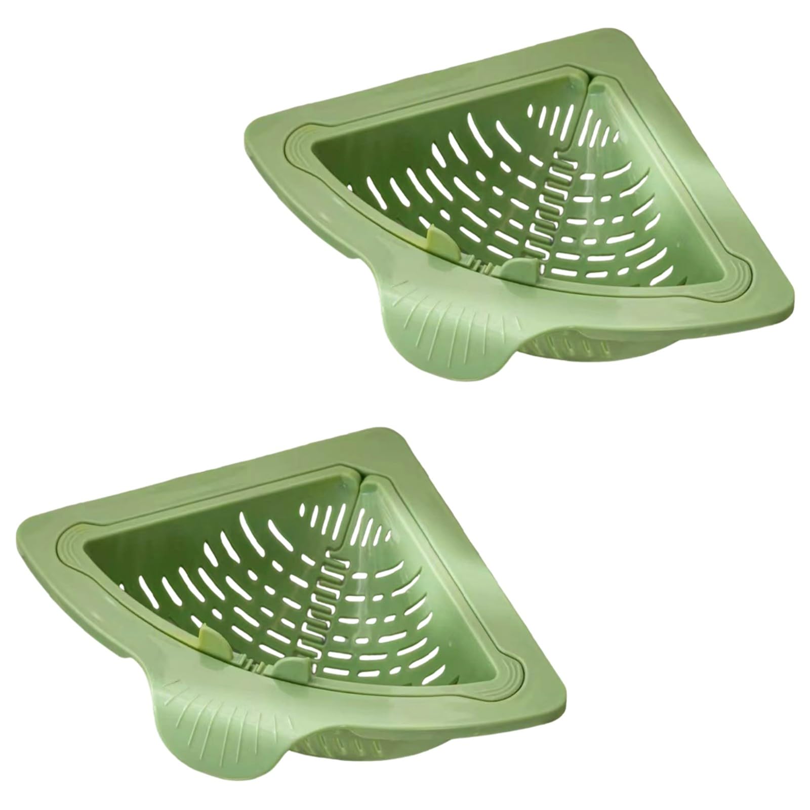 APGLSXY Efficient Vegetable Draining Basket Triangular Design for Sink Corner Twist Open Bottom Strainer Food Catcher Sink Drain Basket