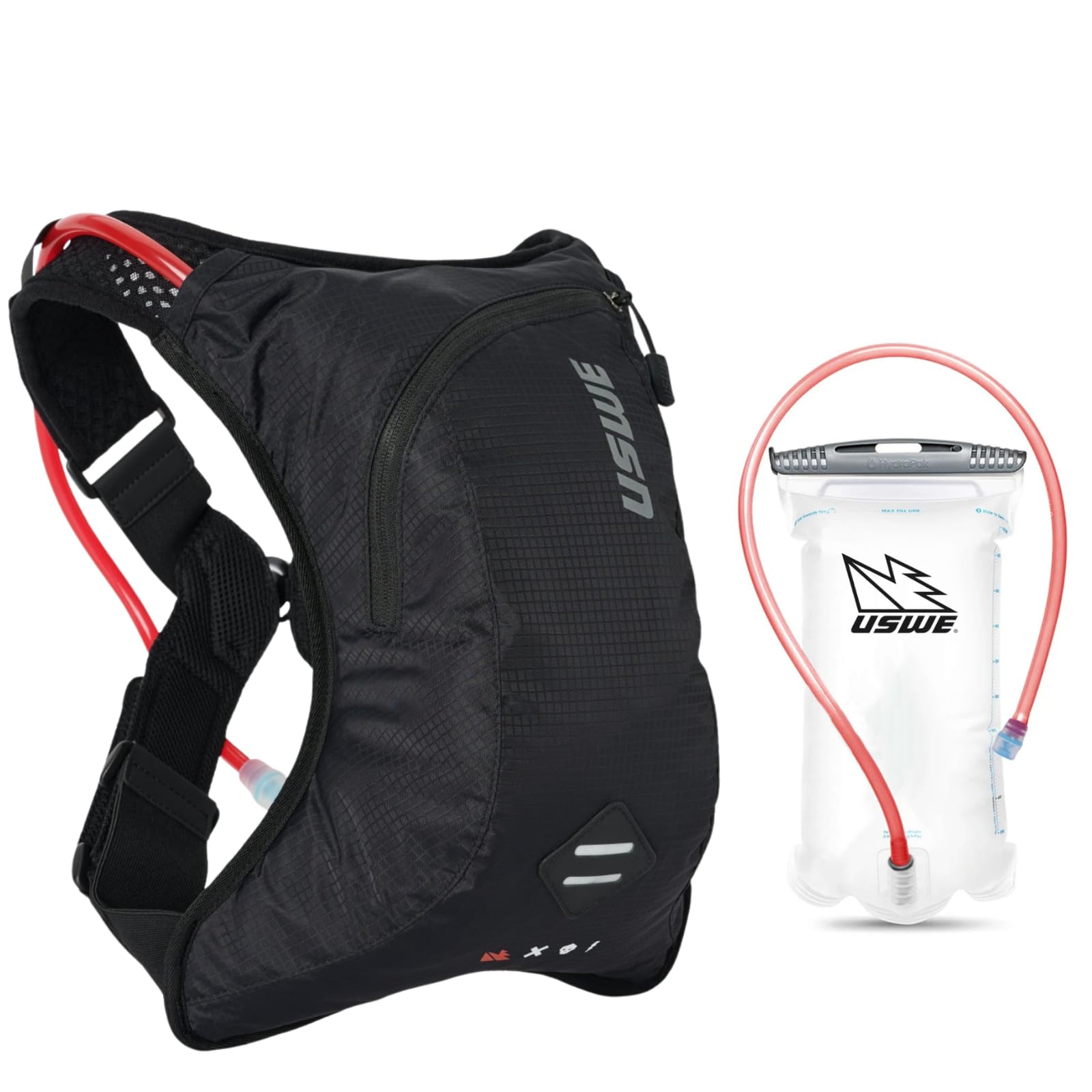 USWE Outlander XC 4L Hydration Pack, Running, Hiking Hydration Backpack with Water Bladder (1.5L/50oz) , Hydropack for Men and Women, Backpack Gear and Equipment for Cycling, MTB (Black, 4L) โ image 1