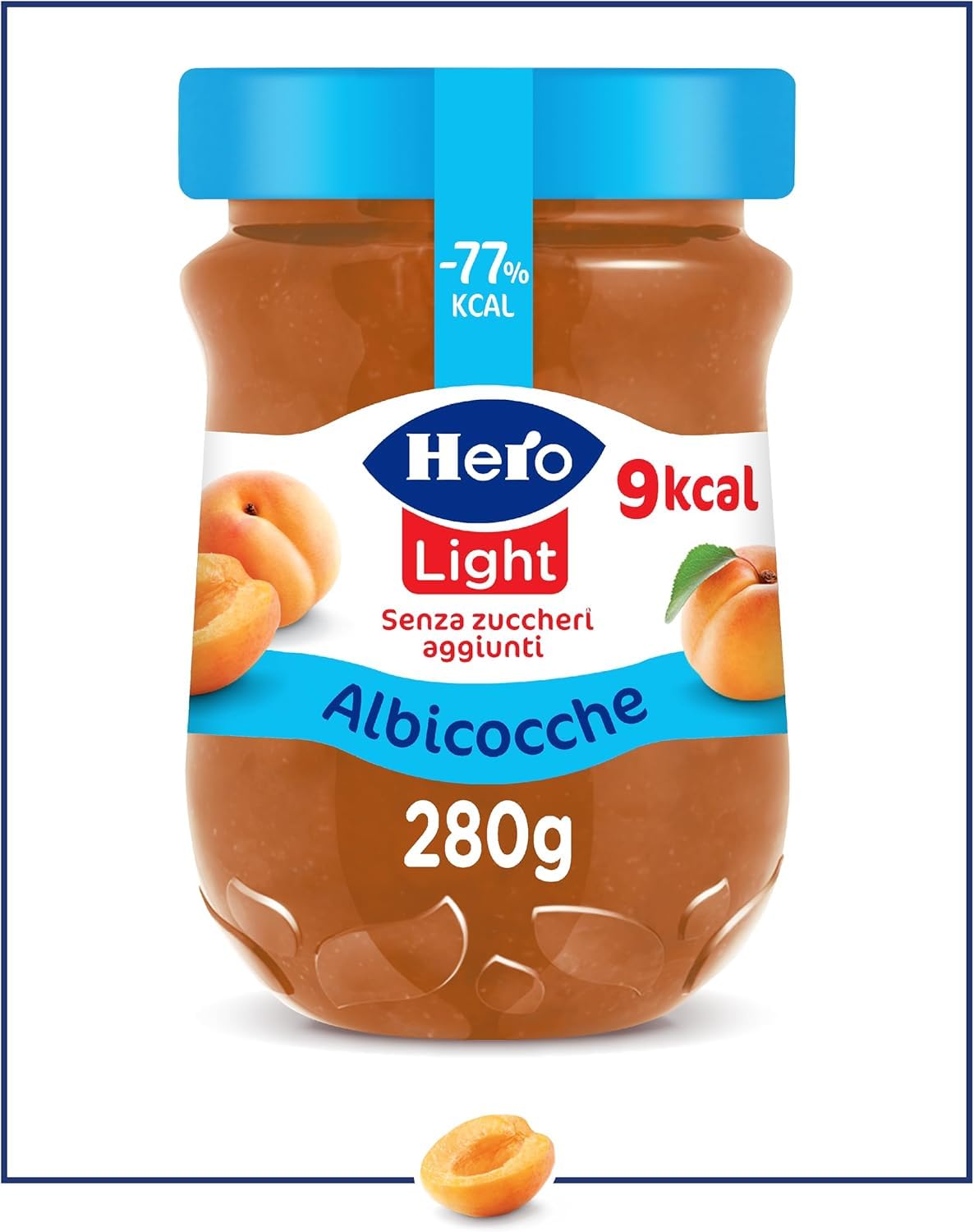 Hero Light Aprikose Marmelade 8x280g ohne Konservierungsstoffe Italian Gourmet Polpa 400g
