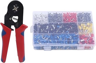 Conjunto de alicates de crimpagem de virola, 1800 peças/conjunto de ferramentas de crimpagem de virola Conexão forte 0,25-10 mm² para reparos elétricos