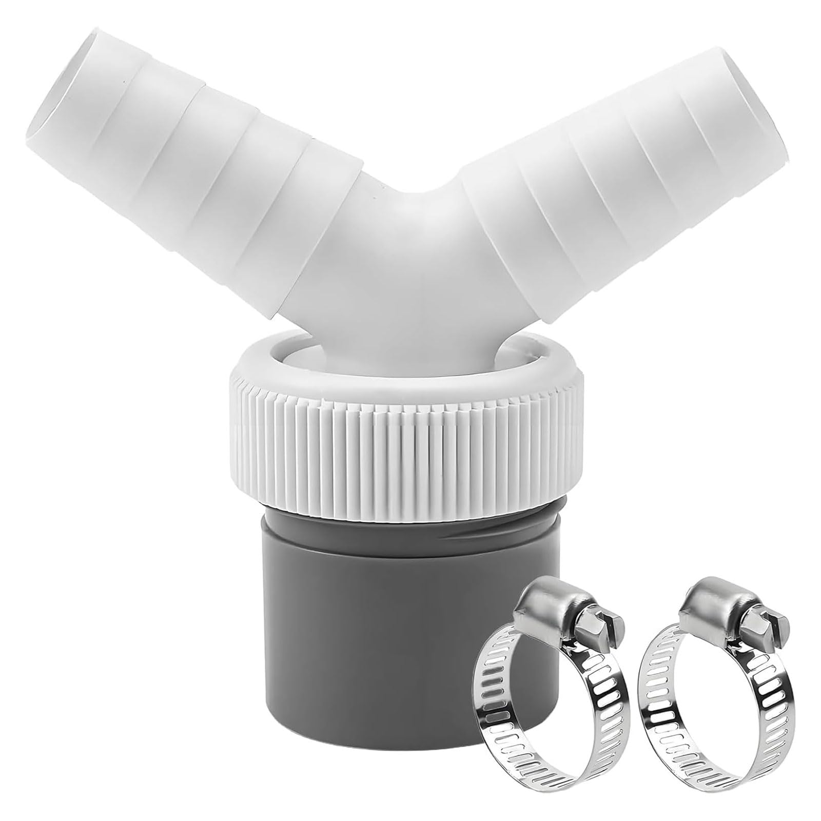 Msioytog Y Type Washing Machine Drain Adapter Double Outlet Texture Perfect for 40mm Pipe Connection Space Saving Design Washing Machine Drain Adapter