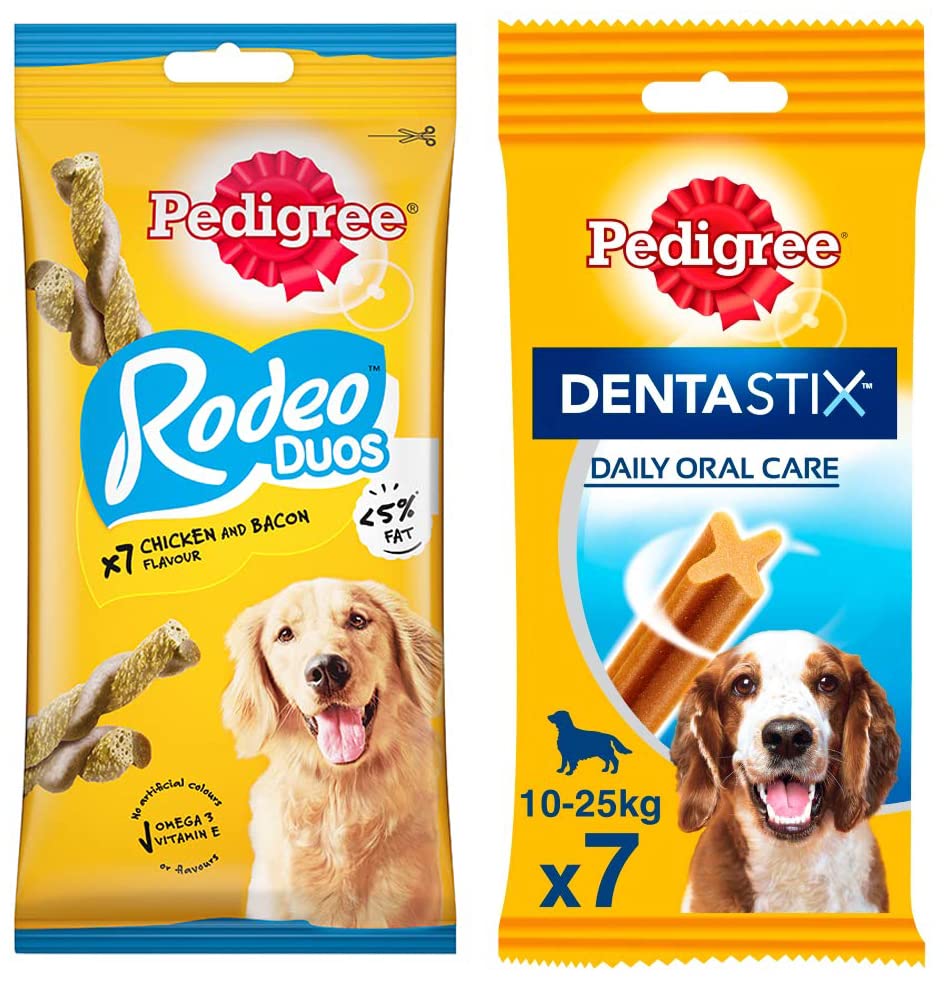 See full amazon price history chart for Pedigree Dentastix Dog Treat Oral Care for Adult Medium Breed (10-25 kg), (7 Sticks) 180g Weekly Pack & Rodeo Duos Adult Dog Treat, Chicken & Bacon - 123 g Pack (7 Treats) Pedigree Dentastix Dog Treat Oral Care for Adult Medium Breed (10-25 kg), (7 Sticks) 180g Weekly Pack & Rodeo Duos Adult Dog Treat, Chicken & Bacon - 123 g Pack (7 Treats) (B0977F5RPT) Amazon Price History, Amazon Price Tracker