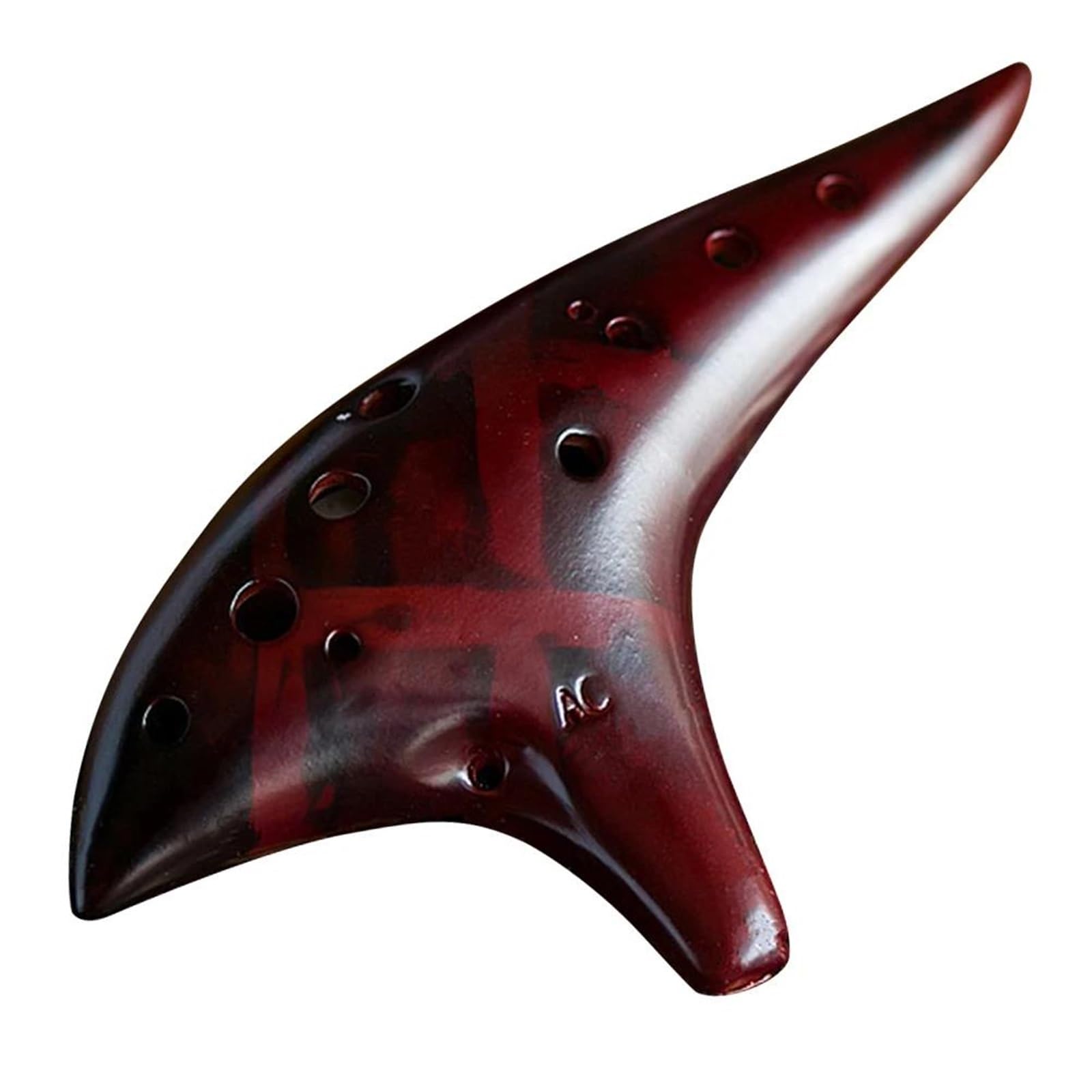 Ocarina in ceramica a 12 fori con chiave di Do maggiore per gli amanti della musica Strumento Ocarina(3)