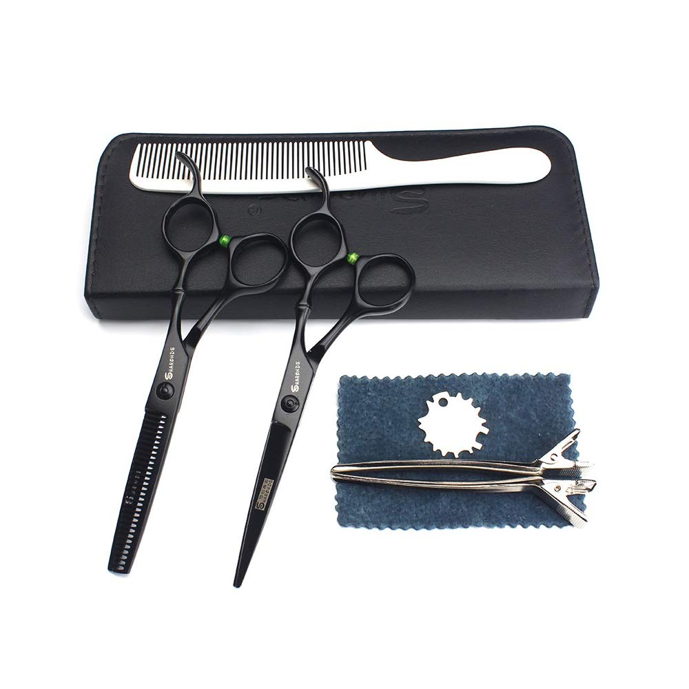 6/7/7.5 inch professional hair styling set with sharp blades, easy to trim, suitable for barbers, hair salons, and salon studios. (6 inch-2pc)