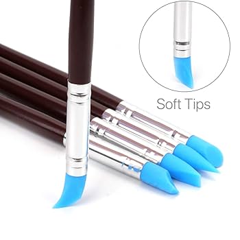 9pcs Polymer Clay Tools, Pottery Silicone Clay Sculpting Tool Including 4pcs Double-Ended Metal Ball Tools & 5pcs 2 Way Dotting Pen Tool Modelling Clay Embossing Tools For DIY Clay Decorative Art