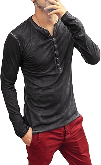 Casual V-Neck Button Cuffs Long Sleeve 