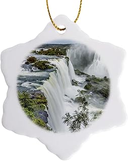3dRose Brazil, Iguazu Falls. Landscape of Waterfalls. - Ornaments (orn-345665-1)