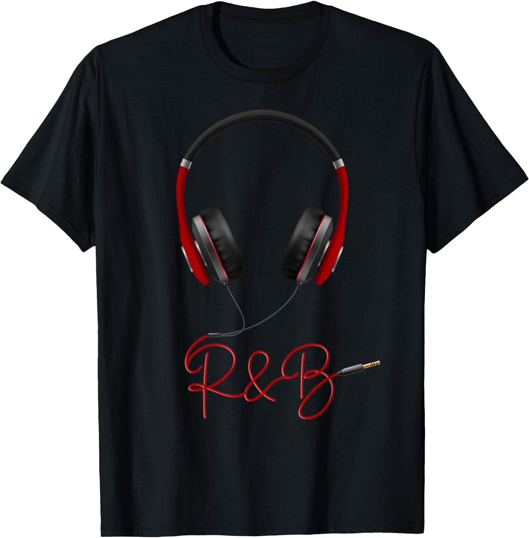 Music red Headphone icon Soul R&B Music T-Shirt