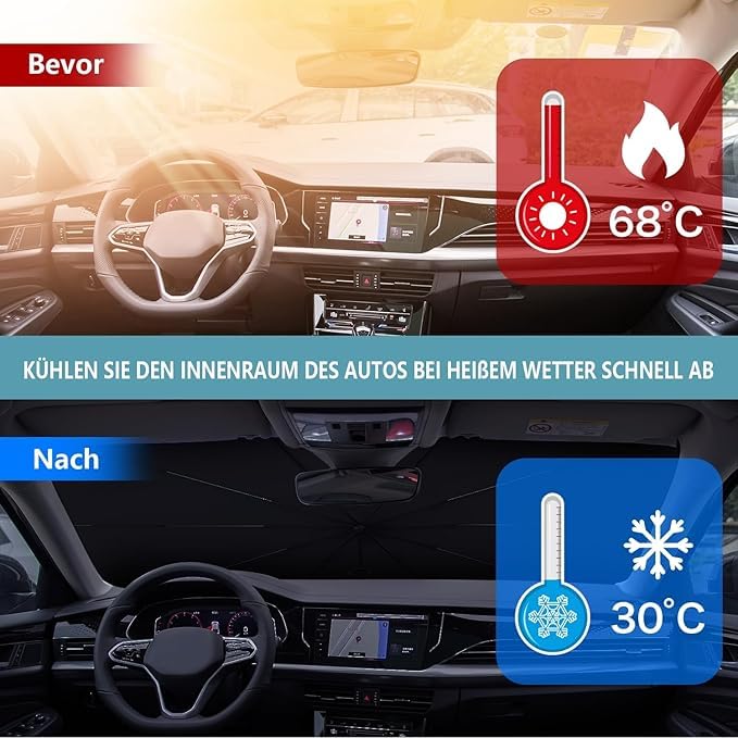 Pare-Soleil Pliable Pour Pare-Brise De Voiture, Protection Uv