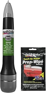 Dupli-Color AFM0327 Deep Jewell Green Exact-Match Scratch Fix All-in-1 Touch-Up Paint For Ford Vehicles (PA) Bundle with Prep Wipe Towelette (2 Items)