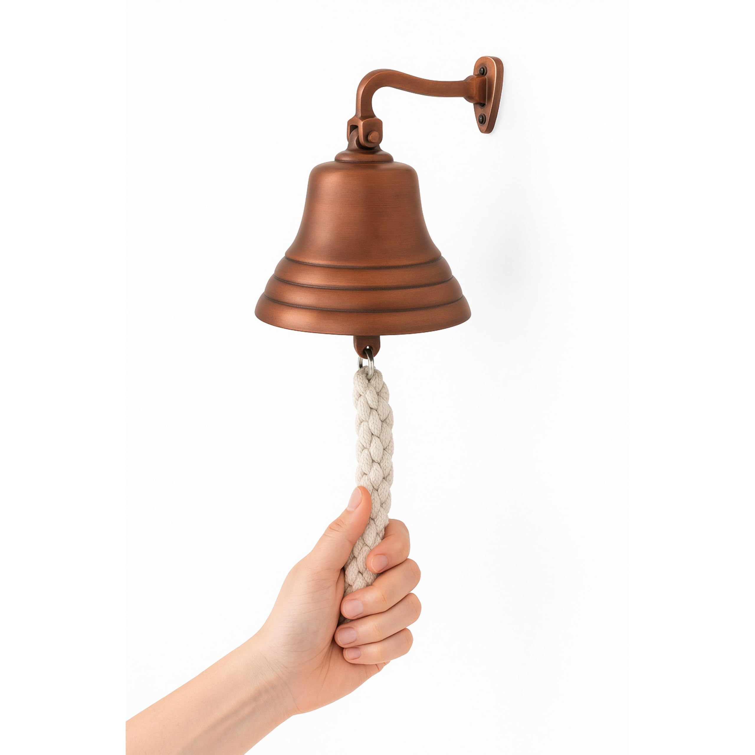 Assorted Collections Bar Accessories for Home Pub HandBell – Wall Mounted Bar Bell Nautical Decorations – Unique Bronze with Crisp Loud Sounds Ideal for Christmas, Reception, Pubs 10 Inch