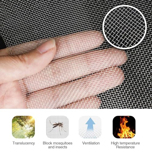 Edelstahl Gewebtes Drahtgeflecht, 30x290cm Drahtgitter Feinmaschig 60 Mesh Metall Filter Screen Sheets Gitter Drahtgewebe Filtersieb Blatt Edelstahlgewebe für Türen Verhindert Mäuse