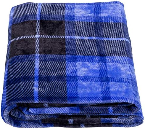 Blue Buffalo Plaid Sherpa Throw TV 