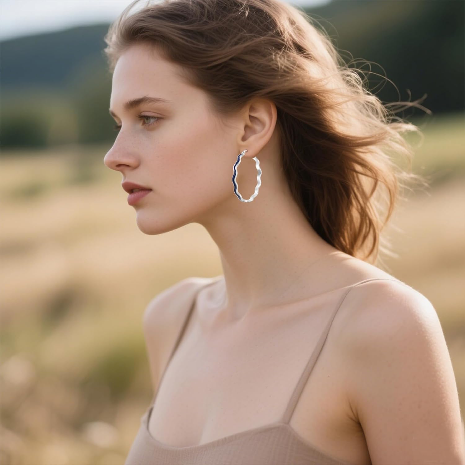 Enamel Hoop Earrings for Women 18K Real Gold Plated Hypoallergenic C-Shaped Earring Colorful Enamel Jewelry Valentine's Day Gift for Wife Girlfriend - Image 6