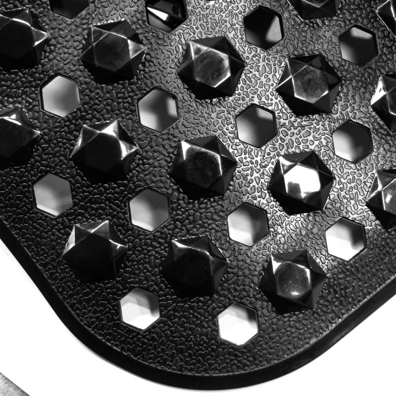 Diamond Shower Bath Mats - Washable Non Slip Anti Mould Rubber Bathmat With Suction Cups For Bathtub