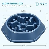 Vista 30 de UPSKY Slow Feeder Dog Puzzle Bowl, Interactive Bloat Stop Non-Slide Lick Treat Bowl for Small Medium Dogs (Black)