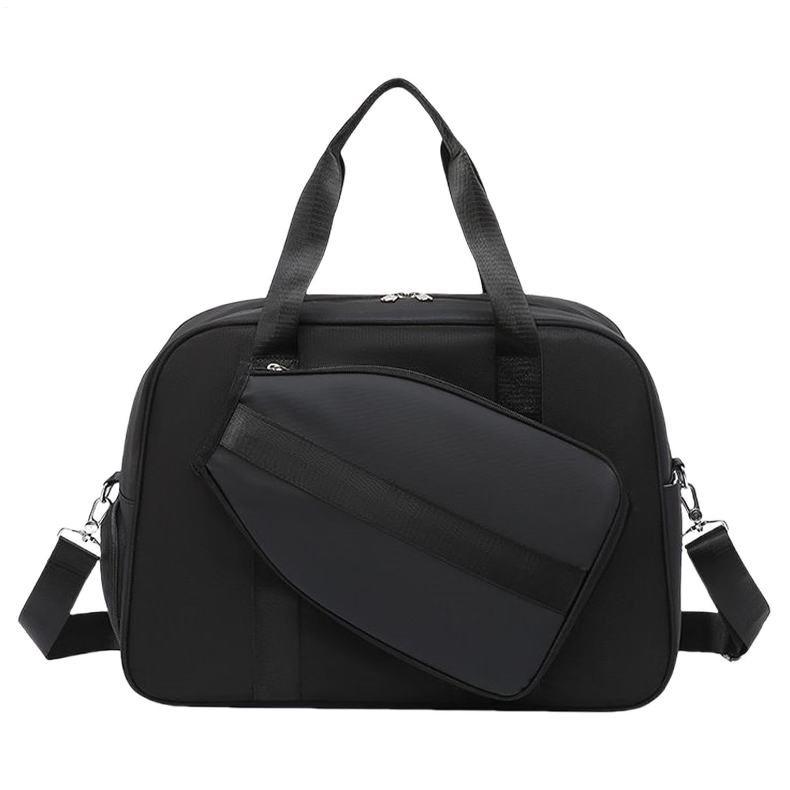 Borsa per pickleball, borsa tote da tennis per donne e uomini, con scomparto per scarpe, separazione bagnata e asciutta, borsa a tracolla staccabile, tracolla a tracolla per palestra, torneo, lavoro