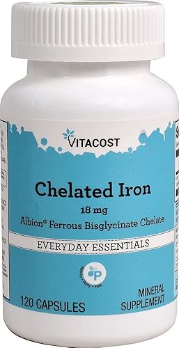 Vitacost Ferrochel Hierro - 18 mg - 120 Cápsulas