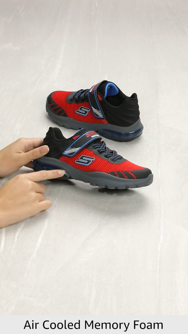 Buy Skechers Boys-Shoe-Razor Flex AIR-403853L-RDBK-US2 RED