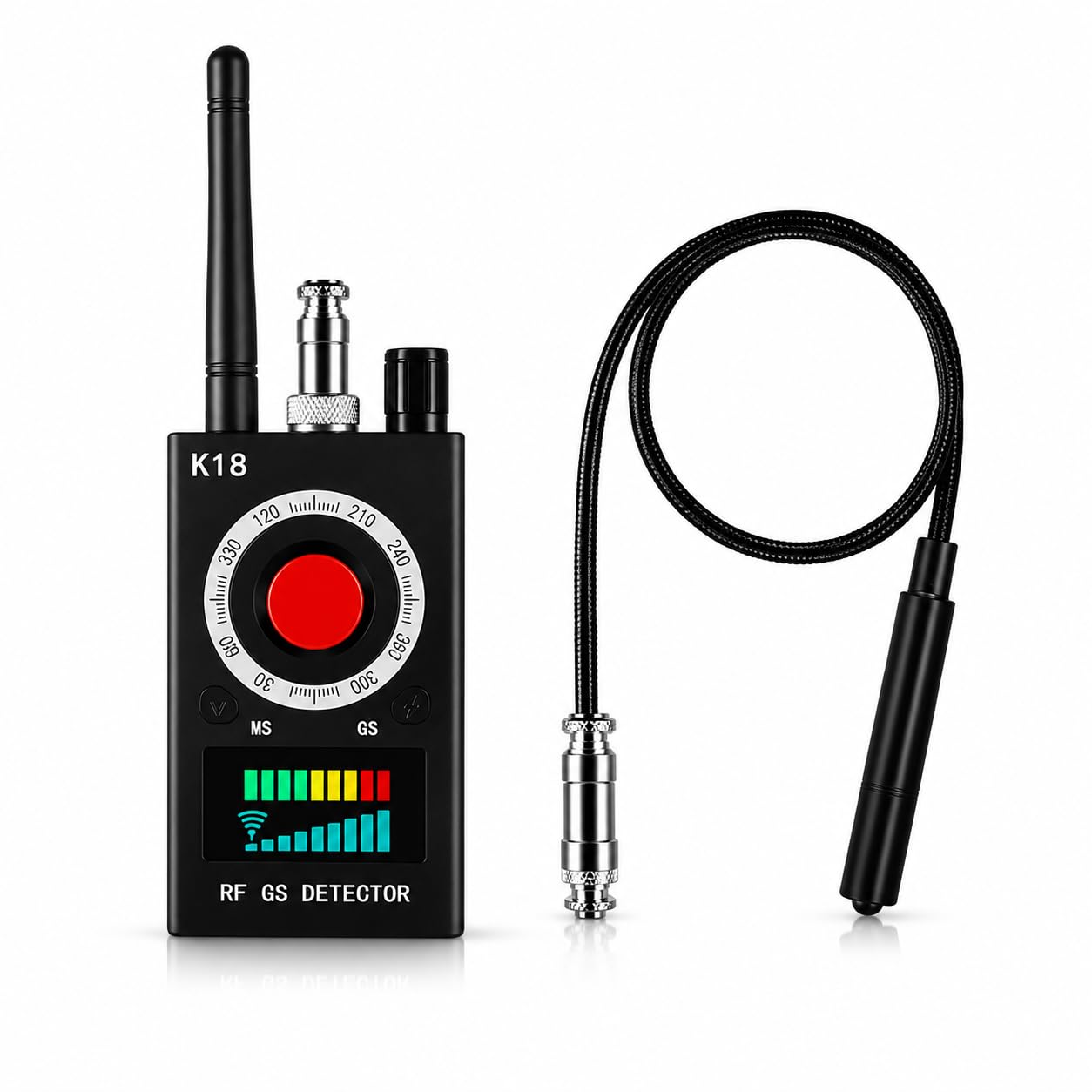 Detector de cámara oculta, buscador de cámara antiespía, detector de rastreador GPS de insectos con escáner de señal RF, campo magnético, dispositivo de protección de privacidad recargable