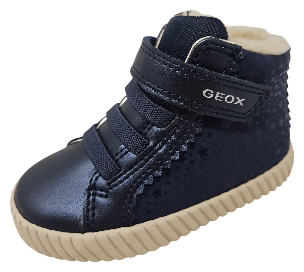 Geox Boy's B MIRROLESS Girl Sneaker, Navy, 7.5 UK Child