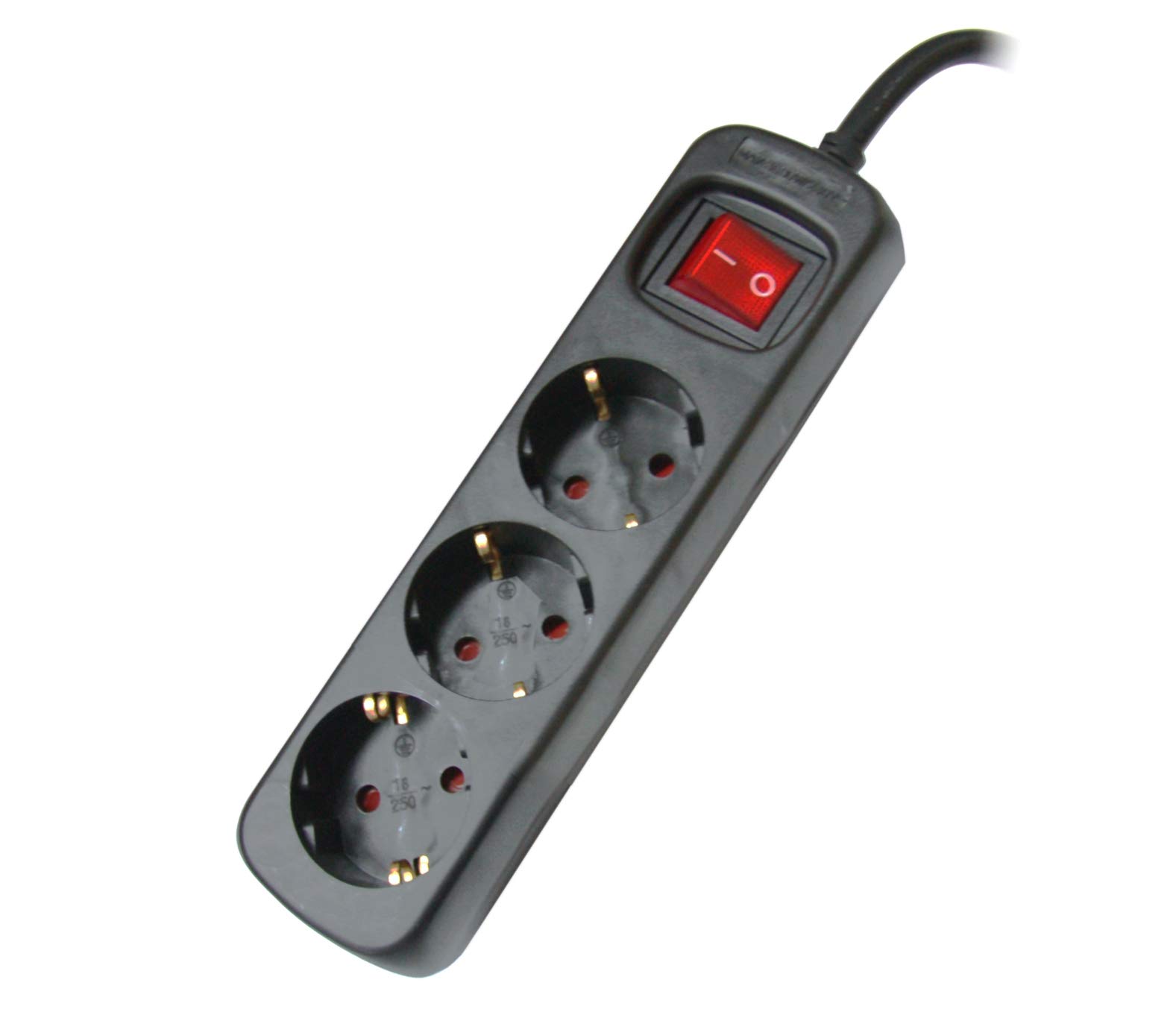Silver Electronics - Regleta Enchufe con 3 Tomas con Interruptor, Negro, 3 Enchufes, Cable de 1,5 Metros, Protección Infantil, Toma de Tierra — view 9