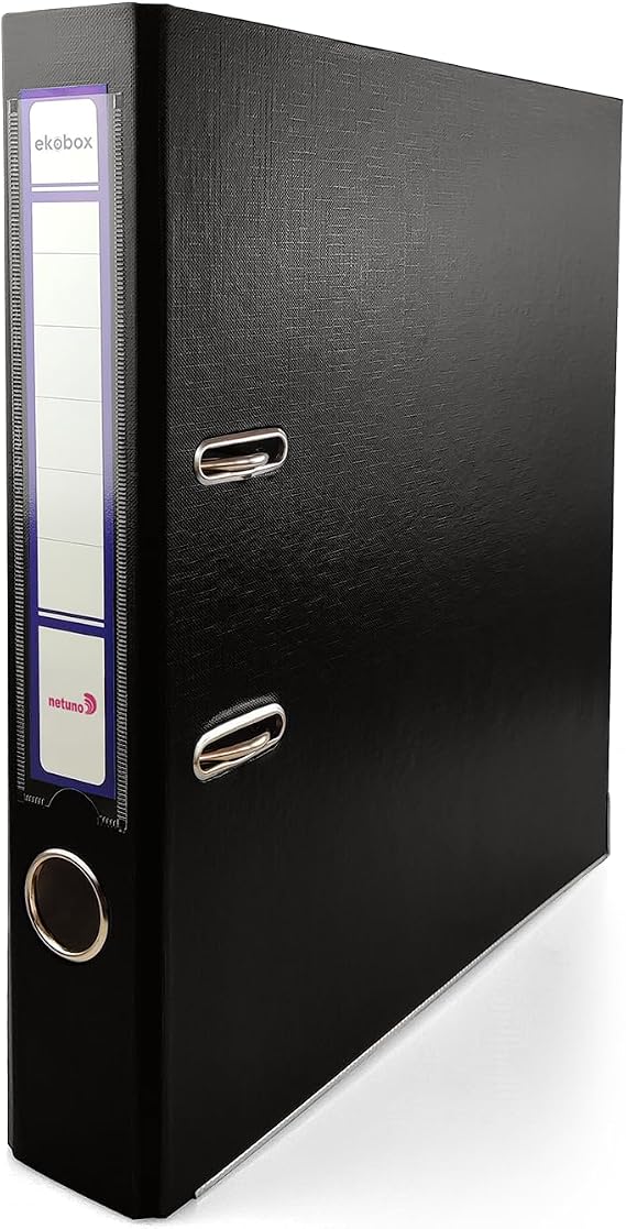 herlitz maX.file nature Ordner schwarz marmoriert Karton 8,0 cm DIN A4