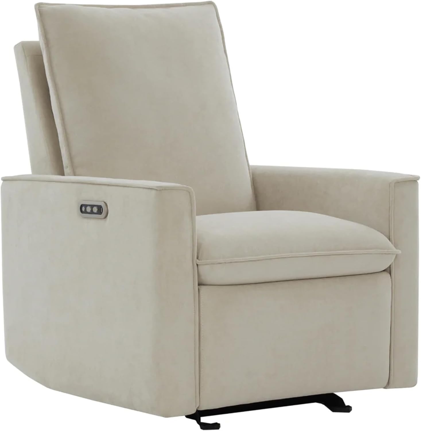 Nurture& Montauk Power Glider Recliner – Premium Nursery Recliner Chair with USB‑A/C, Adjustable Headrest & Gentle Glide, Stain‑Resistant Upholstery, Comfortable & Space‑Smart, Ivory