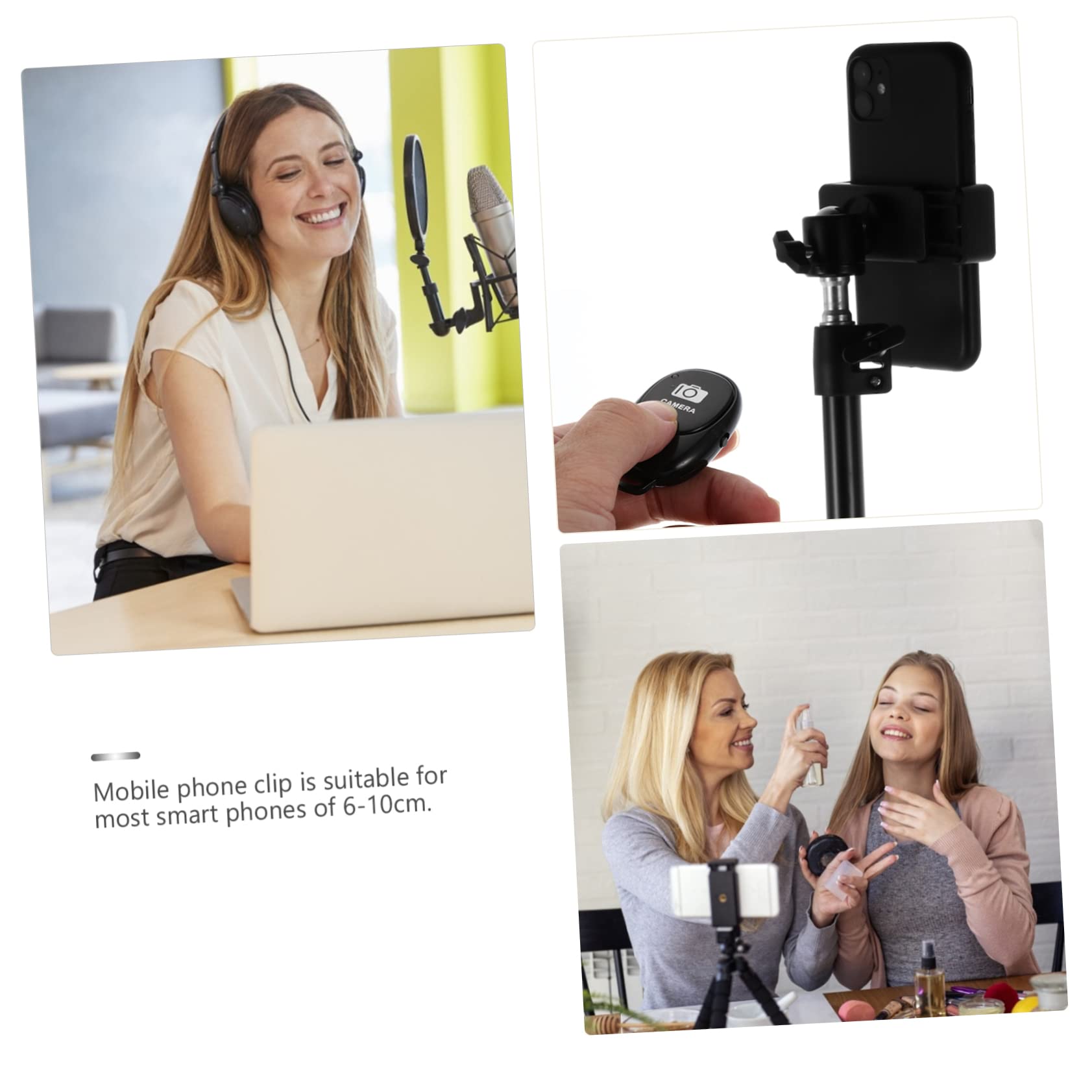STOBOK 1set Supporto Per Smartphone Per Live Streaming Treppiede Portatile Per Conferenze e Videochiamate Design Elegante e Facile Da Usare Compatibile Con Cellulari e Tavoli Da Metri