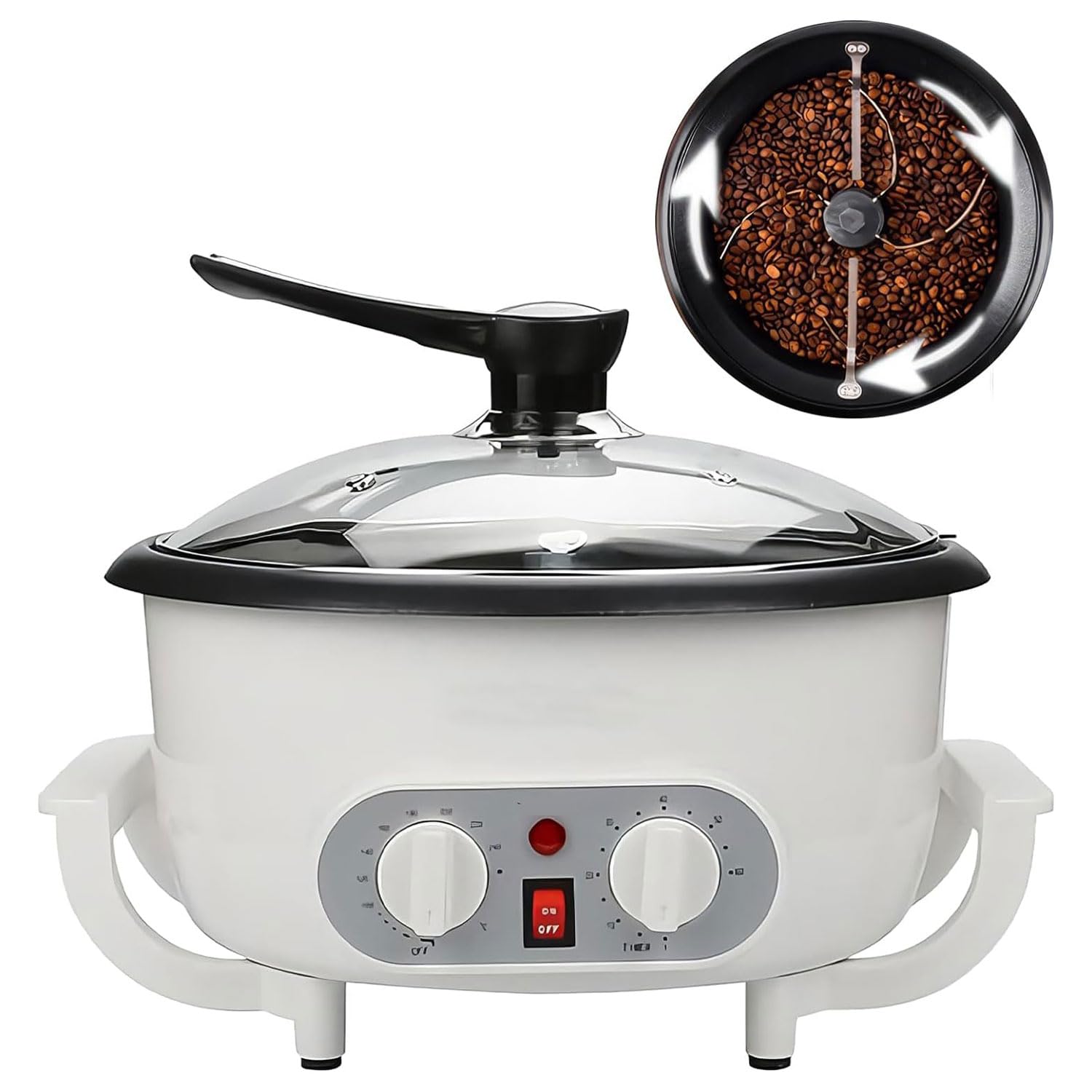 Torréfacteur électrique pour des grains de café et noix torréfiés